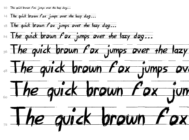 Angry Letter font waterfall